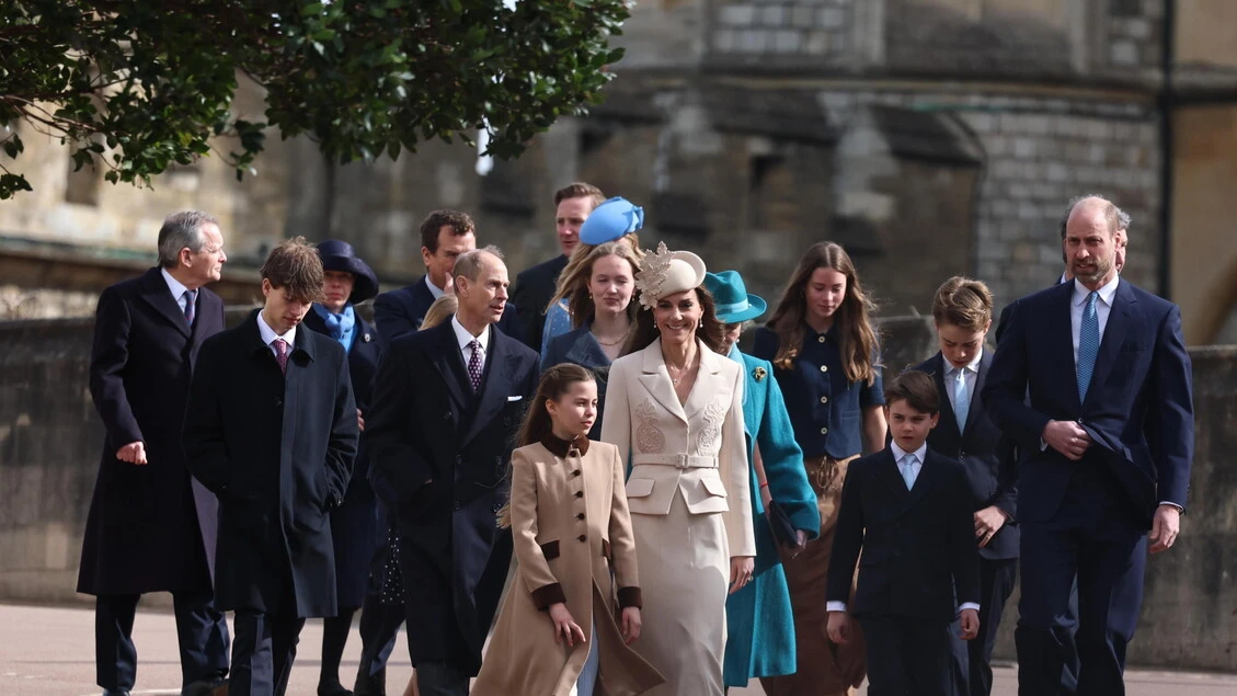 La famiglia reale britannica a Windsor per la Pasqua