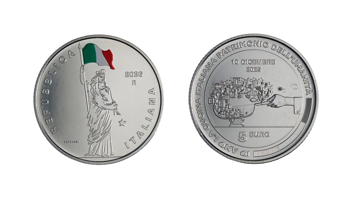 La cucina italiana entra nella Collezione numismatica 2026