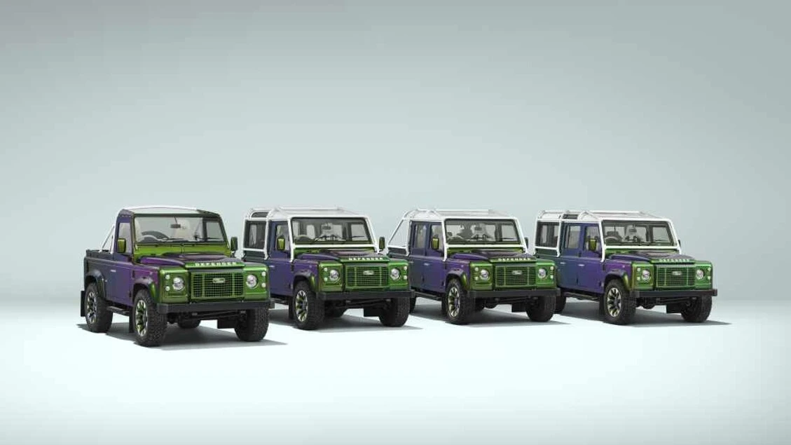 Land Rover, colorazione cangiante per 4 Defender Classic V8
