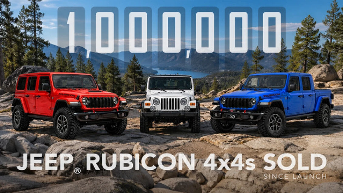 Jeep celebra il milione di Rubicon venduti nel mondo tra Wrangler e Gladiator