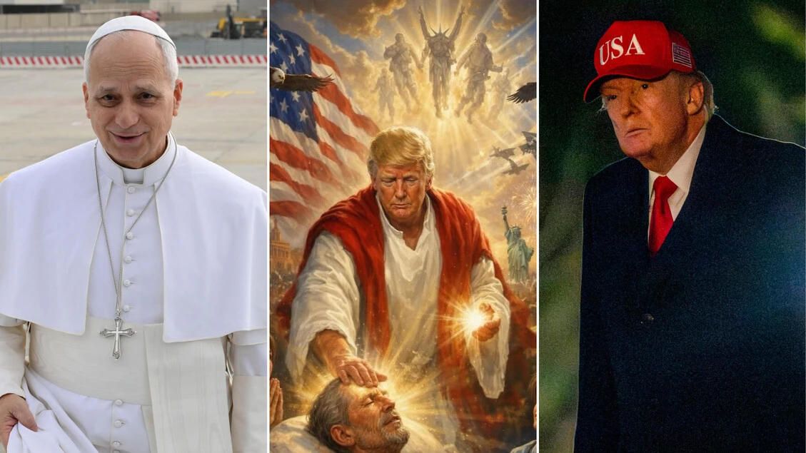 Trump si ritrae con l'Ia come un messia che emana luce divina su un malato