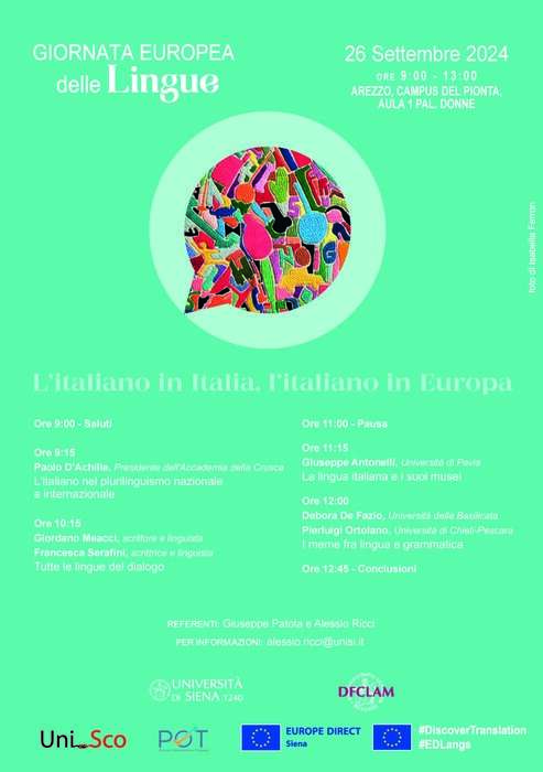 Giornata europea delle lingue, a Arezzo protagonista l'italiano