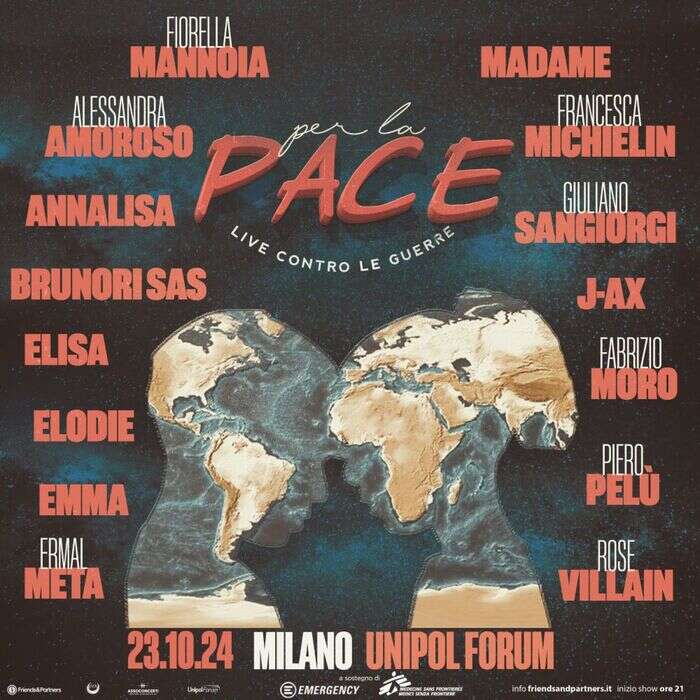 Ad Assago il 23 ottobre la musica si schiera per la pace