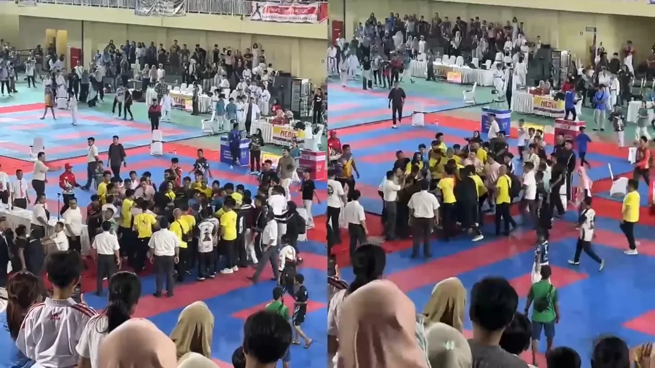 Viral Video Kejurnas Karate di Lampung Berujung Ricuh