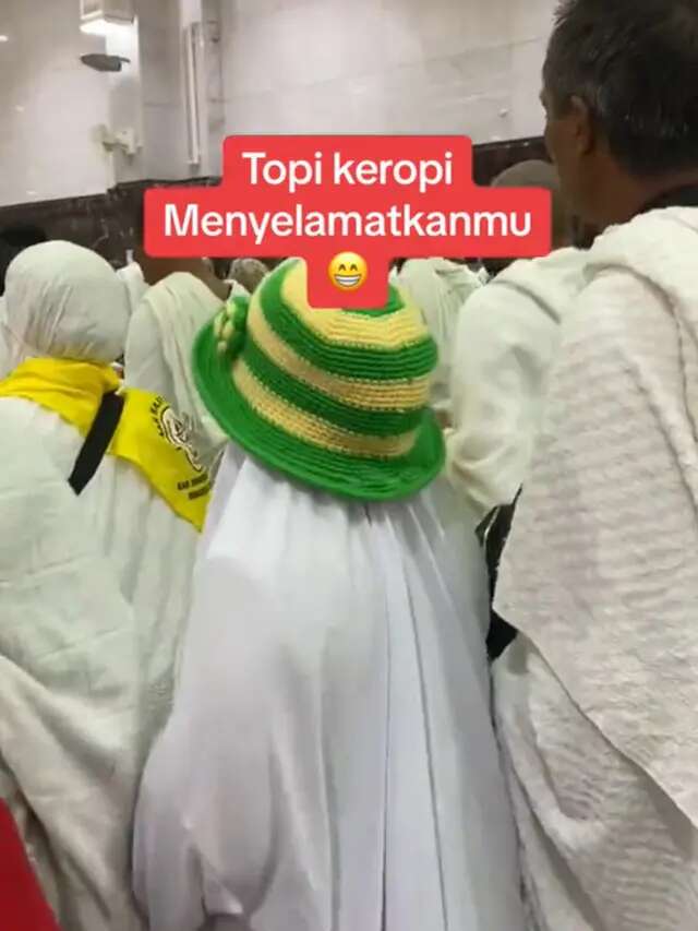 Topi Keroppi Menggemaskan Jadi Penyelamat Jemaah Haji Indonesia Saat Terpisah dari Rombong...