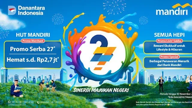 Semarak Ulang Tahun ke-27, Bank Mandiri Hadirkan Penawaran Menarik di Berbagai Merchant