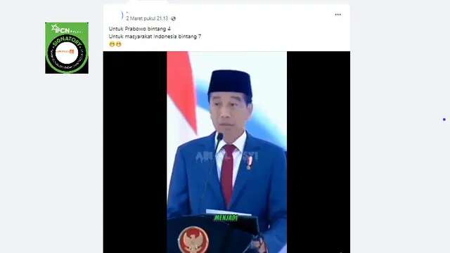 Cek Fakta: Tidak Benar Video Pidato Jokowi Minta Masyarakat Tak Protes Kenaikan Pangkat Bi...