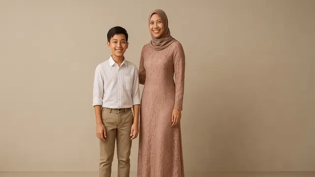 7 Model Gamis Kondangan Ibu Anak 1, Pilhan Tampil Anggun Tanpa Ribet