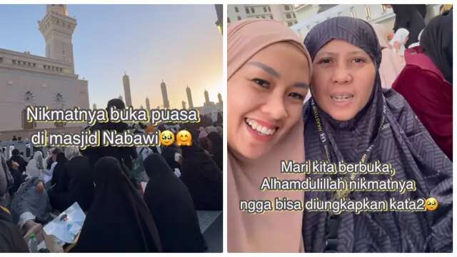 6 Potret Melanie Putria Buka Puasa di Masjid Nabawi, Suasana Syahdu Bikin Rindu