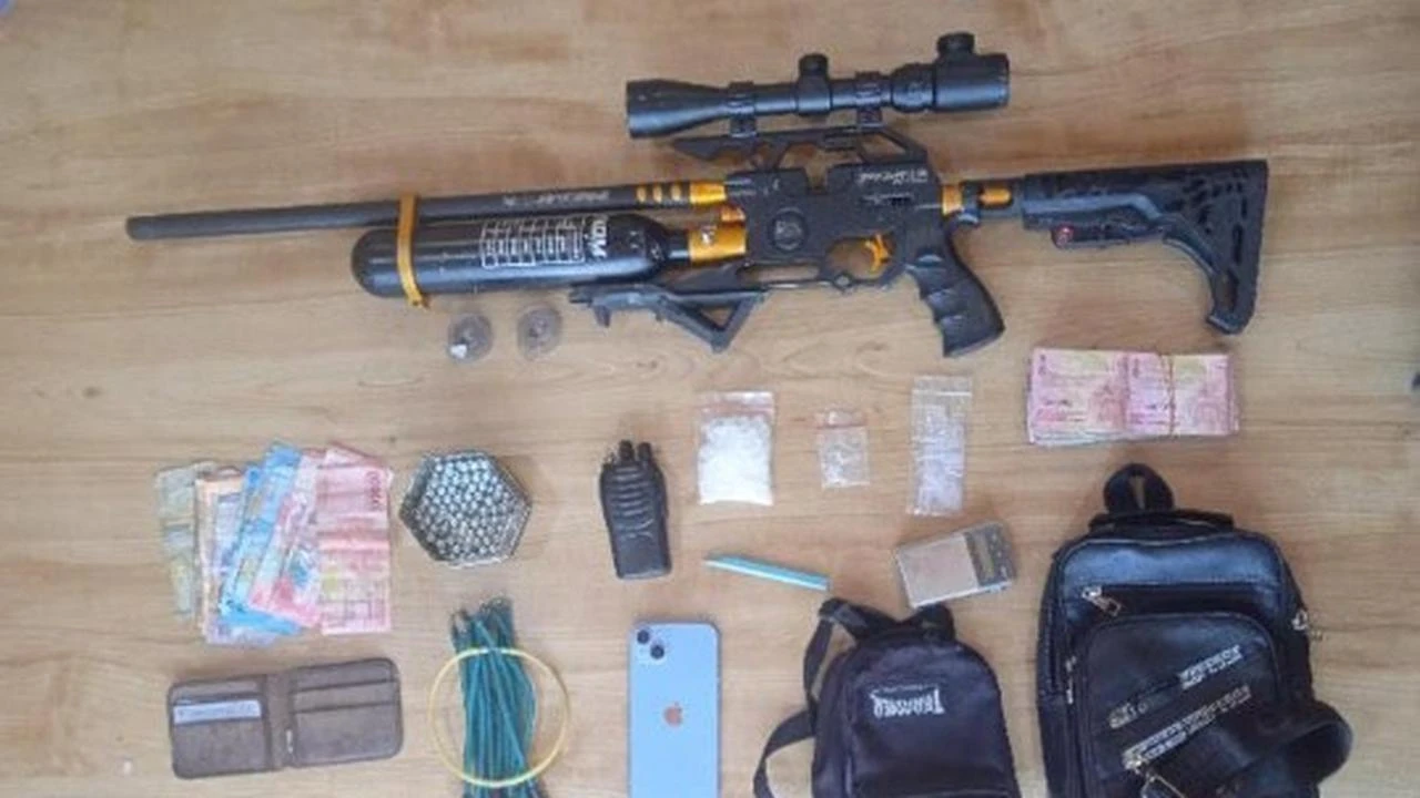 Penampakan Senapan Predator Milik Bandar Narkoba Belawan