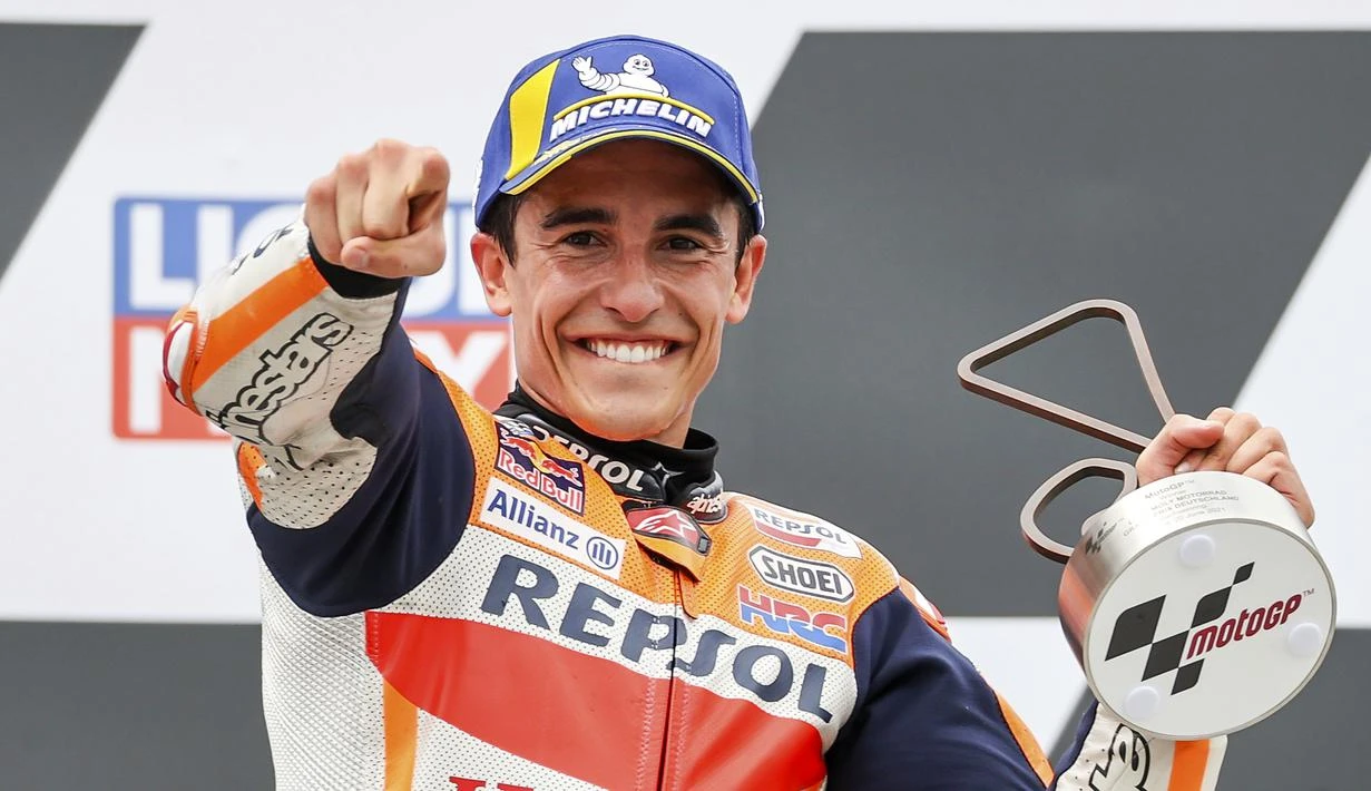 FOTO: Marc Marquez Rajai Sirkuit Sachsenring di MotoGP Jerman 2021