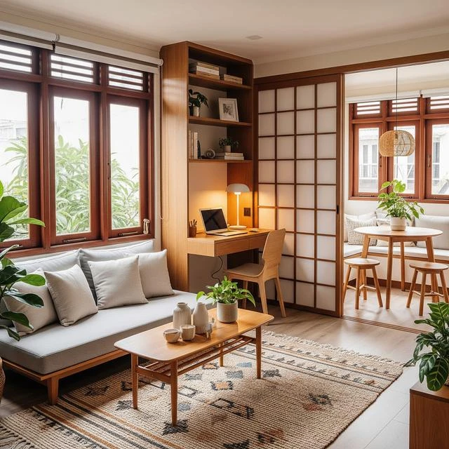 9 Desain Interior Rumah Bergaya Japandi yang Cocok untuk Rumah Kecil Terbaru 2025, Fungsio...