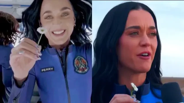 6 Potret Katy Perry Saat di Luar Angkasa, Bawa Bunga Daisy Penuh Makna