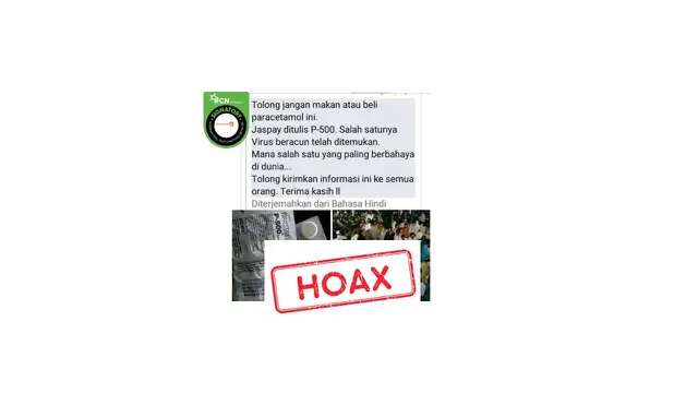 Cek Fakta: Hoaks Obat Paracetamol P-500 Mengandung Virus Beracun Berbahaya