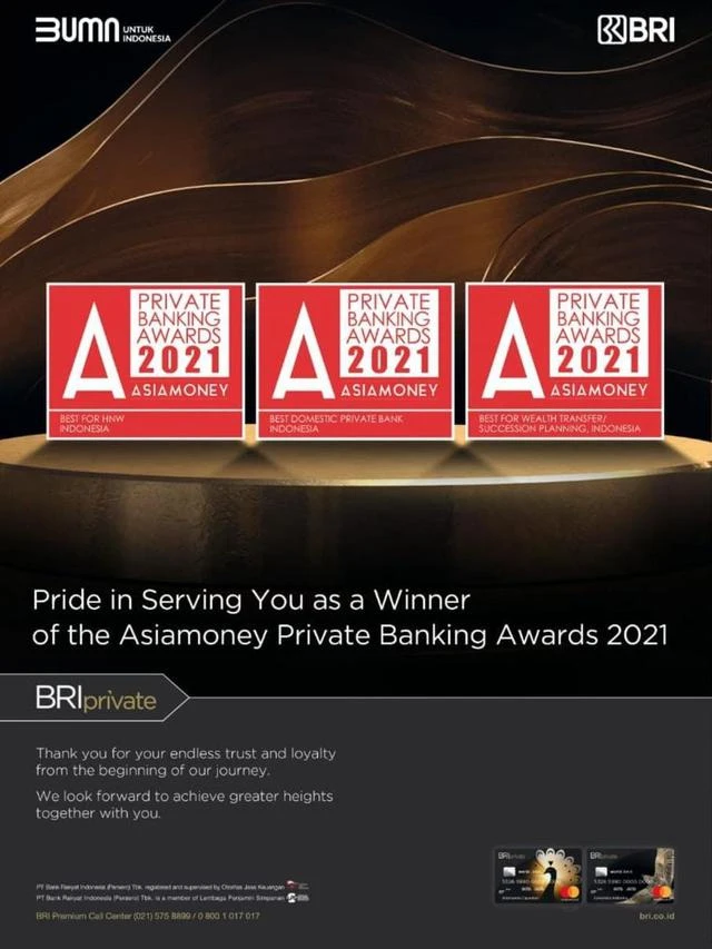 Asiamoney Beri 3 Penghargaan Bergengsi untuk BRI