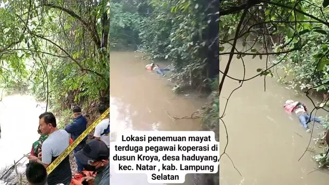 Geger Penemuan Mayat di Sungai Lampung Selatan, Diduga Pegawai Koperasi yang Hilang