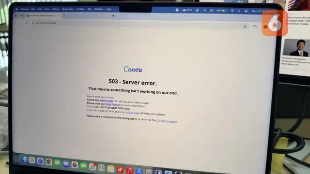 Canva Down Secara Global Siang Ini 20 Oktober, Ribuan Pengguna Keluhkan Tidak Bisa Login