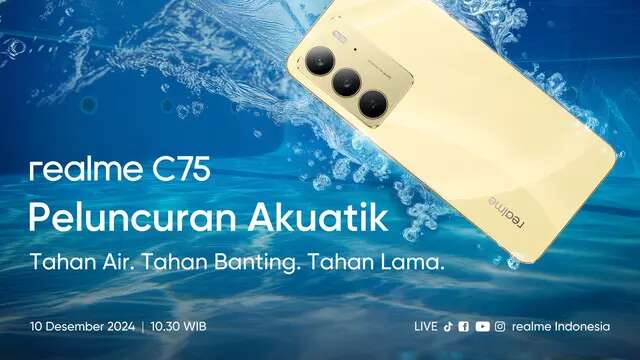 Realme bakal Debutkan HP Entry Level Tahan Banting Realme C75 