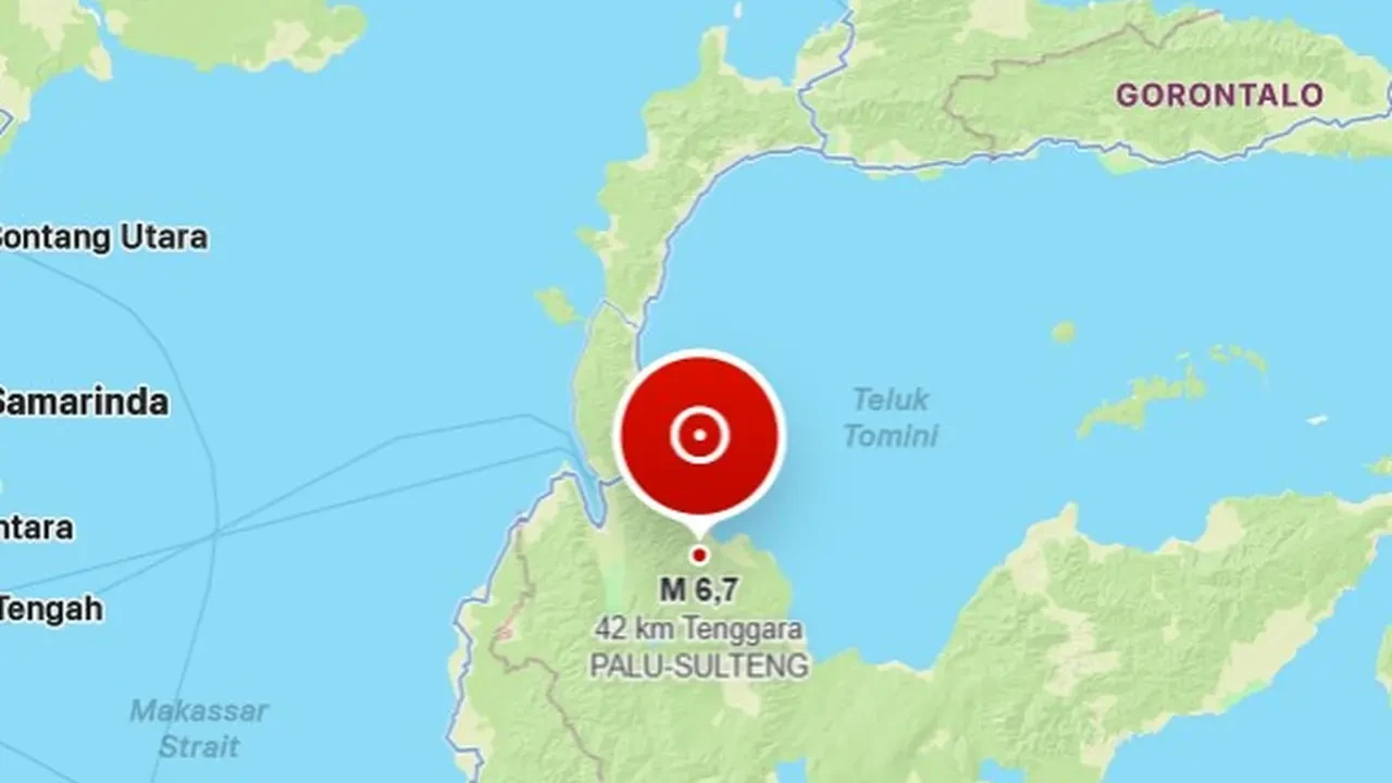 Gempa Palu Berpusat di Darat