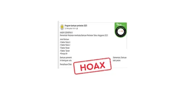 Cek Fakta: Hoaks Tautan Pendaftaran Bantuan Alat Pertanian dari Kementan