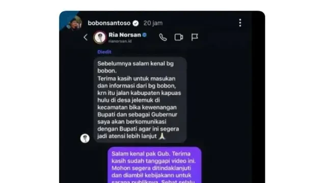 Viral Video Jalan Rusak Diunggah Bobon Santoso, Ternyata Lokasinya di Sintang Bukan Kapuas...