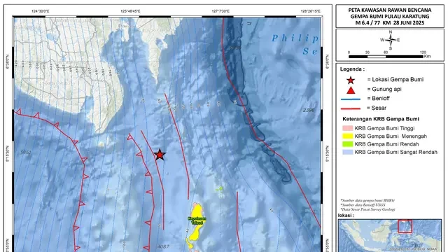 Pulau Karangtung, Sulawesi Utara Diguncang Gempa M6,4, Badan Geologi Sebut Dipicu Subduksi...