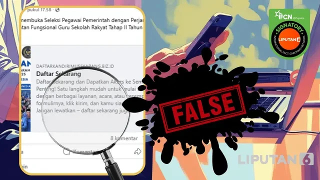 Cek Fakta: Tidak Banar Ini Link Pendaftaran Seleksi PPPK Jabatan Fungsional Guru Sekolah R...