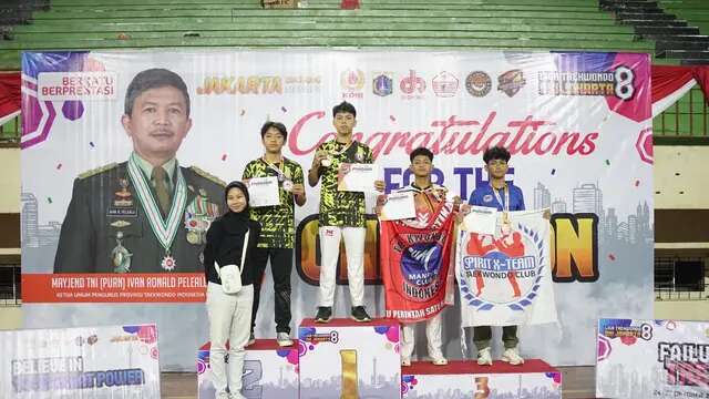 Atlet Muda Taekwondo Depok Raih Medali Emas dan Gelar Atlet Terbaik di Liga DKI Jakarta 8