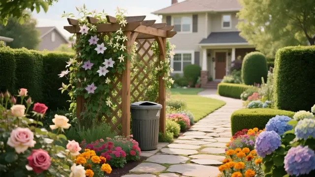 7 Cara Kreatif Sembunyikan Tempat Sampah Outdoor, Jaga Halaman Tetap Rapi