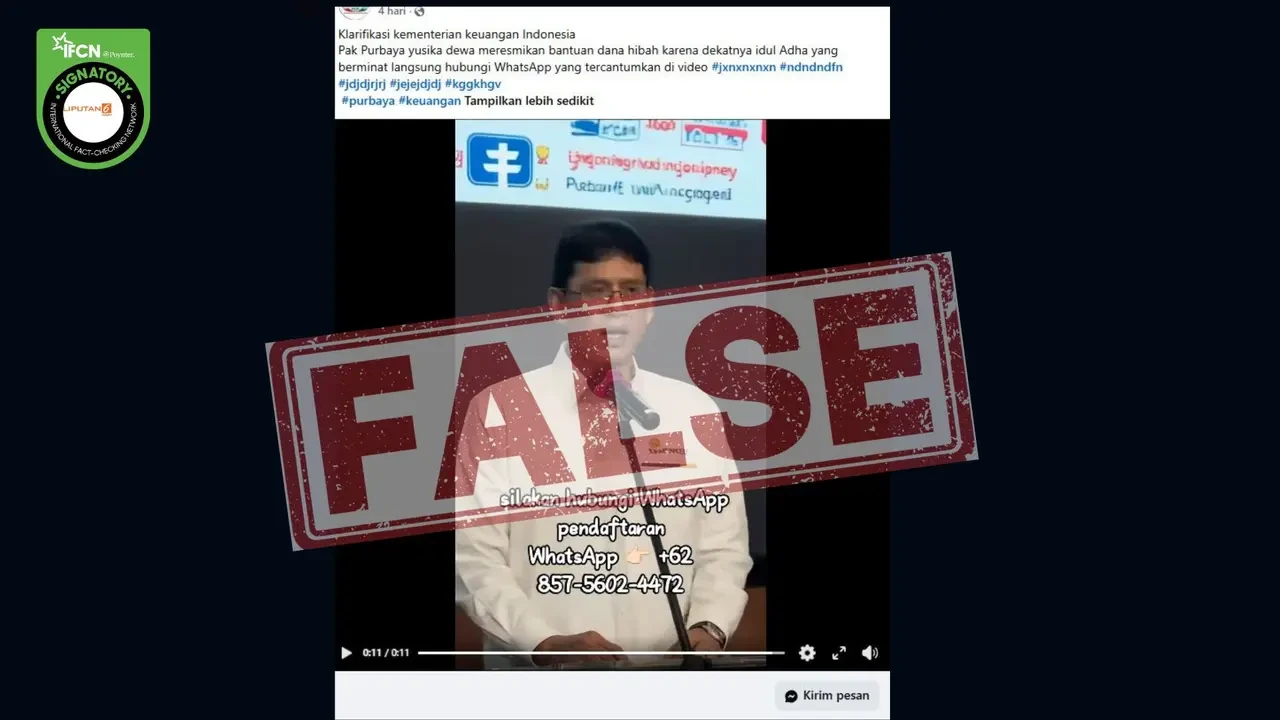Deretan Hoaks Catut Nama Purbaya Beredar di Media Sosial, Simak Faktanya