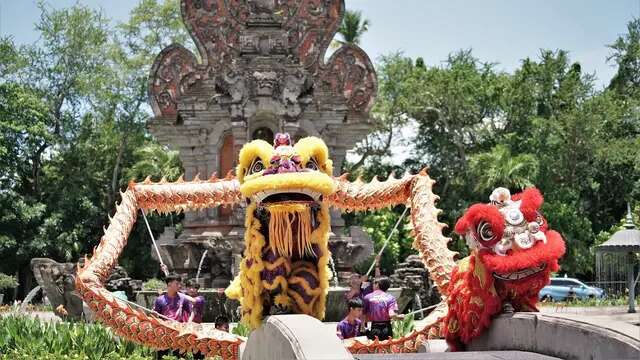 Potret Keseruan Perayaan Imlek 2024 di The Nusa Dua yang Dihiasi Nuansa Merah dan Emas