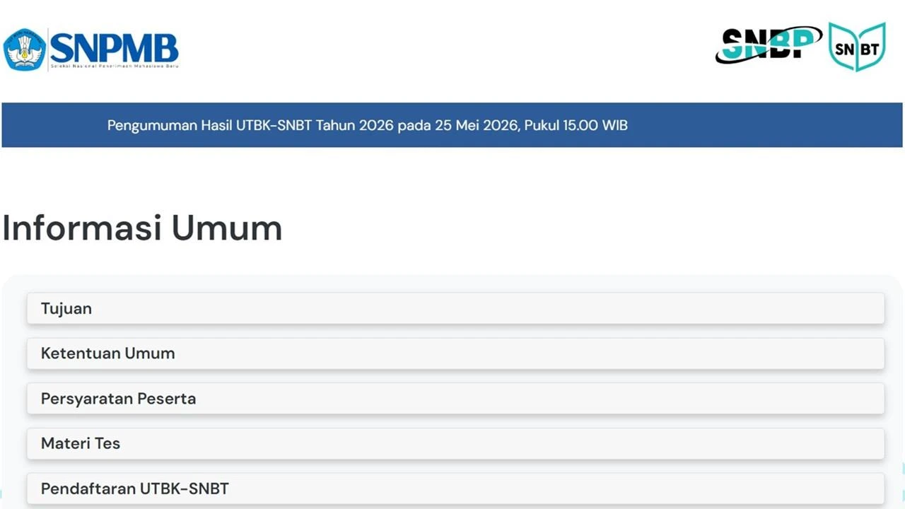 Cara Cek Pengumuman SNBT 2026 Beserta Link Resmi dan Mirror PTN