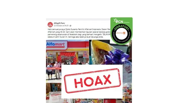 Cek Fakta: Hoaks Alfamart Bagikan 280 Kulkas dan Mesin Cuci yang Tidak Bisa Dijual karena ...