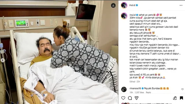 Adam Suseno Masuk RS karena Pembuluh Darah Sobek, Inul Curhat: Aku Nggak Bisa Lihat Kamu G...