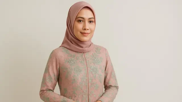 10 Model Gamis Brokat Belah Depan Paling Trendi 2025 dengan Detail Cantik