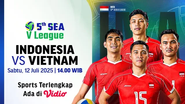 Link Live Streaming SEA V League 2025 Indonesia vs Vietnam, Sebentar Lagi Tayang di Vidio