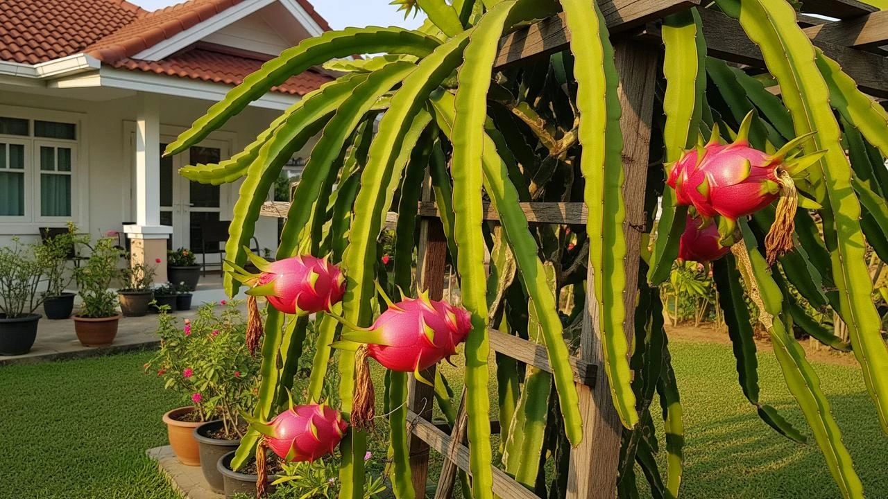 Tips Menanam Buah Naga di Pekarangan Rumah Ala IRT, Hasilkan Buah Berkualitas