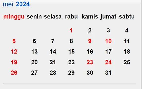 Masih Ada Hari Libur Nasional di Akhir Mei 2024, Gaji Jangan Dihabisin Dulu