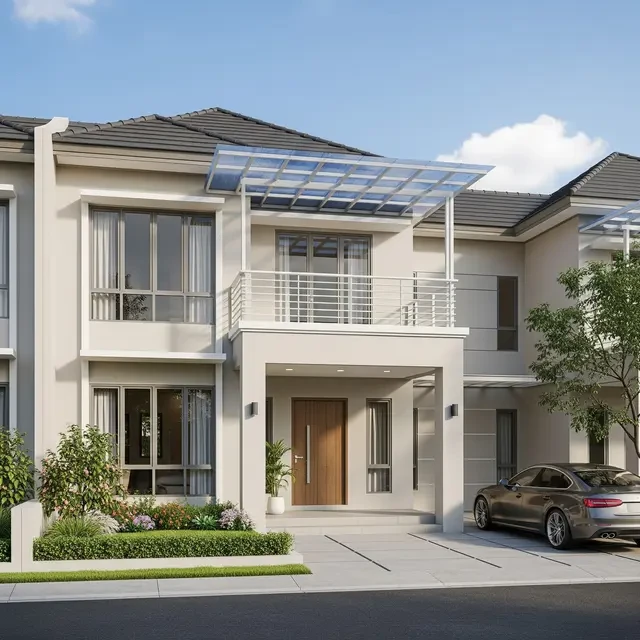 9 Desain Rumah Tipe 45 Dua Lantai Balkon Terbuka, Perpaduan Elegan dan Fungsional