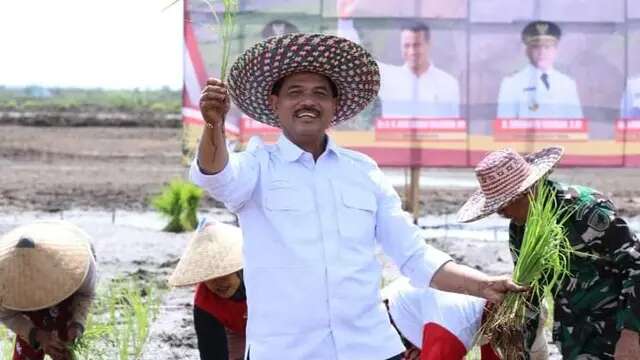 Pacu Akselerasi Food Estate, Kementan Gelar Gerakan Tanam Padi di Pulpis Kalteng