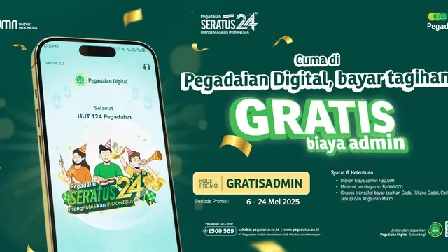 Bebas Biaya Admin, Kini Transaksi di Pegadaian Digital Terasa Serba Mudah!