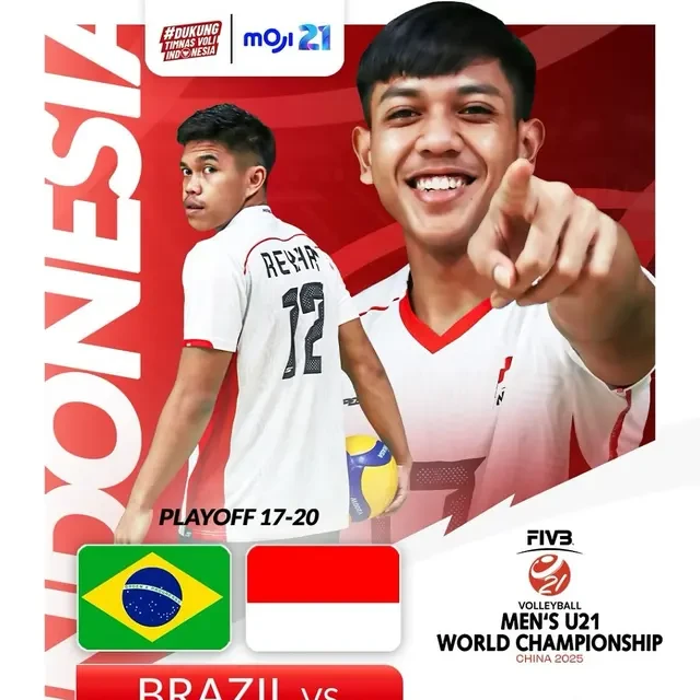Link Live Streaming Kejuaraan Dunia Voli Putra U-21 2025: Brasil vs Indonesia Segera Tayan...