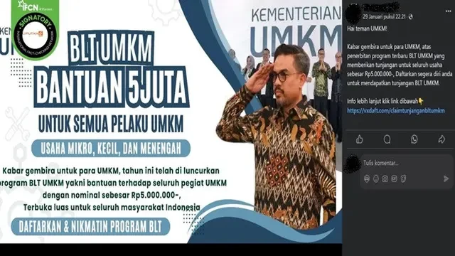 Hati-hati Hoaks Bantuan UMKM, Begini Cara Bedakan dengan yang Asli