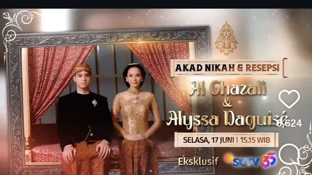 Akad Nikah Al Ghazali - Alyssa Daguise Digelar Privat Hari Ini, Tayang Eksklusif di SCTV S...