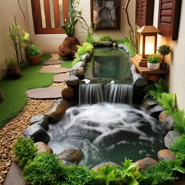 9 Model Kolam Air Terjun Mini di Depan Rumah Lahan Sempit, Bikin Rileks
