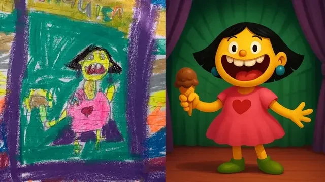 Cara Ubah Coretan Tangan Anak Jadi Seperti Gambar Nyata yang Lucu, Mudah Dilakukan Pakai H...