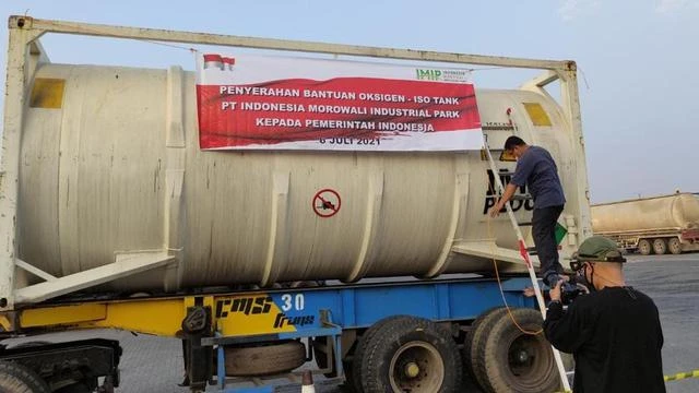 Kemenkes Terima Bantuan 500 Ton Oksigen dari Indonesia Morowali Industrial Park