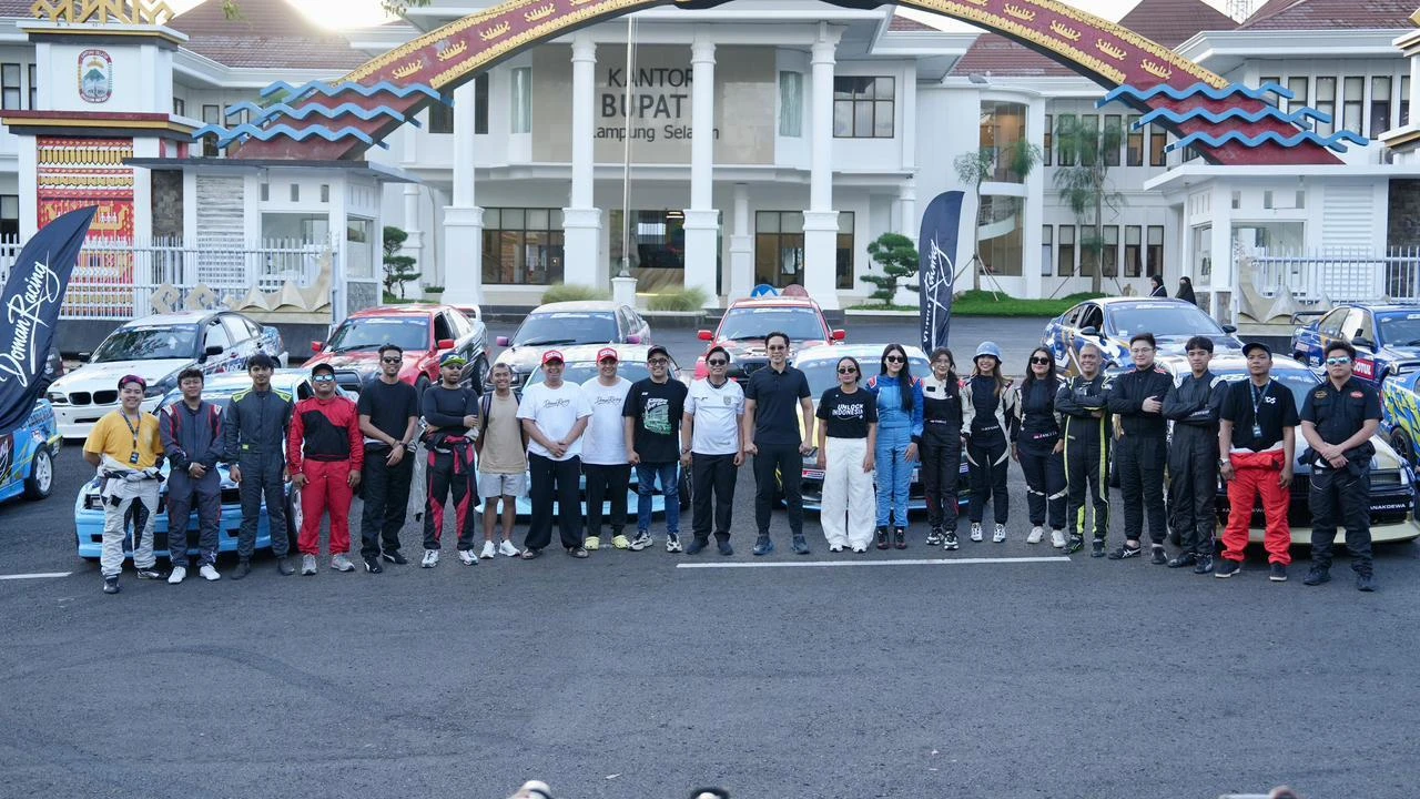 Nol Rupiah APBD, Balap Drifting Profesional Sukses Digelar di Lampung Selatan
