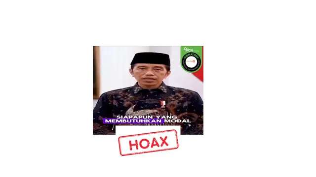 Cek Fakta: Hoaks Video Jokowi Bagikan Bantuan Modal Usaha dan Bayar Utang Masyarakat denga...