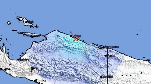 Sarmi Papua Diguncang 251 Gempa Susulan, Terbesar Magnitudo 5,0